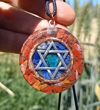 תיליון אורגונייט מגן דוד היכל פנימי